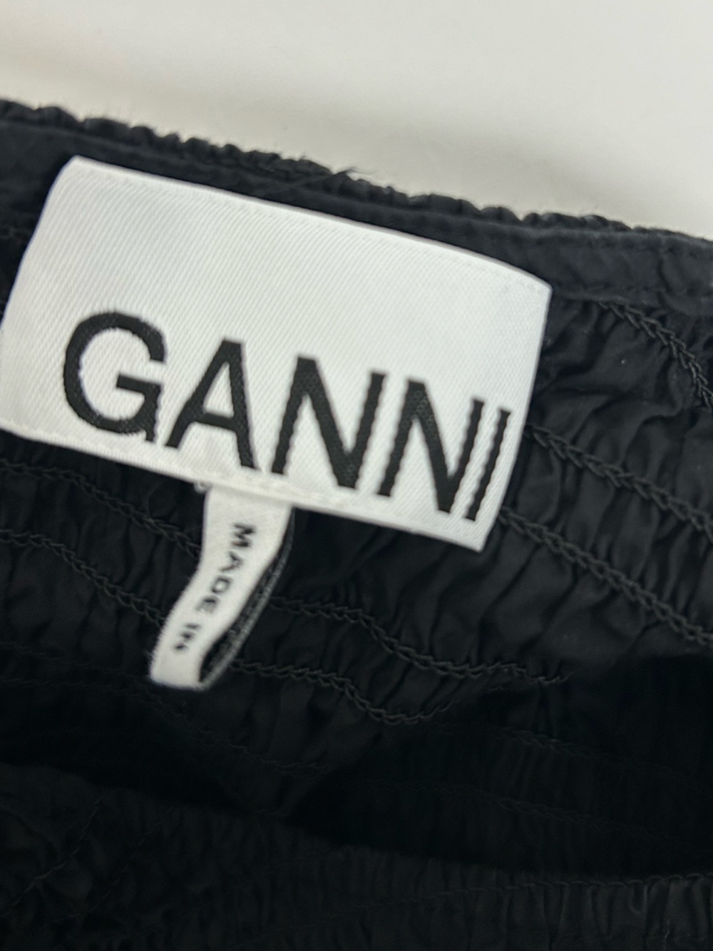 GANNI Black Cotton Poplin Black Mini  Smock 100% organic cotton Dress - Picture 9 of 16